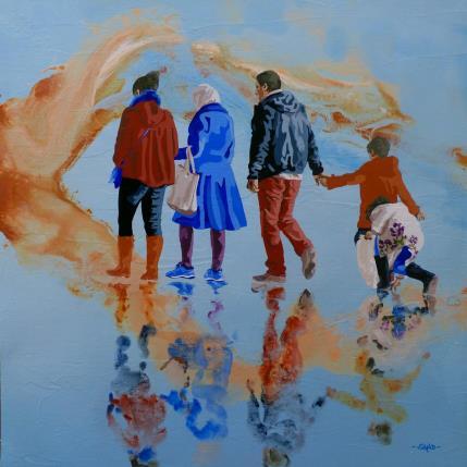Painting Balade club by Sand | Painting Figurative Acrylic Life style, Marine