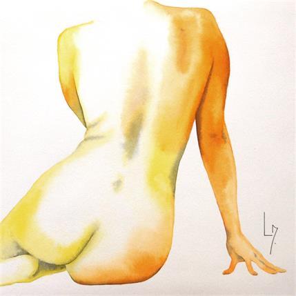 Peinture Nu Femme 153 Kay par Loussouarn Michèle | Tableau Figuratif Aquarelle nu, Portraits