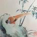 Gemälde Bird 2 von Yu Huan Huan | Gemälde Figurativ Tiere Stillleben Aquarell Tinte