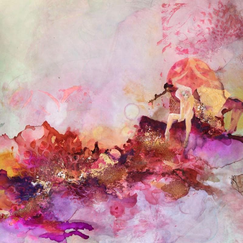 Gemälde Alone von Bergeron Marie-Josée | Gemälde Figurativ Alltagsszenen Öl Acryl