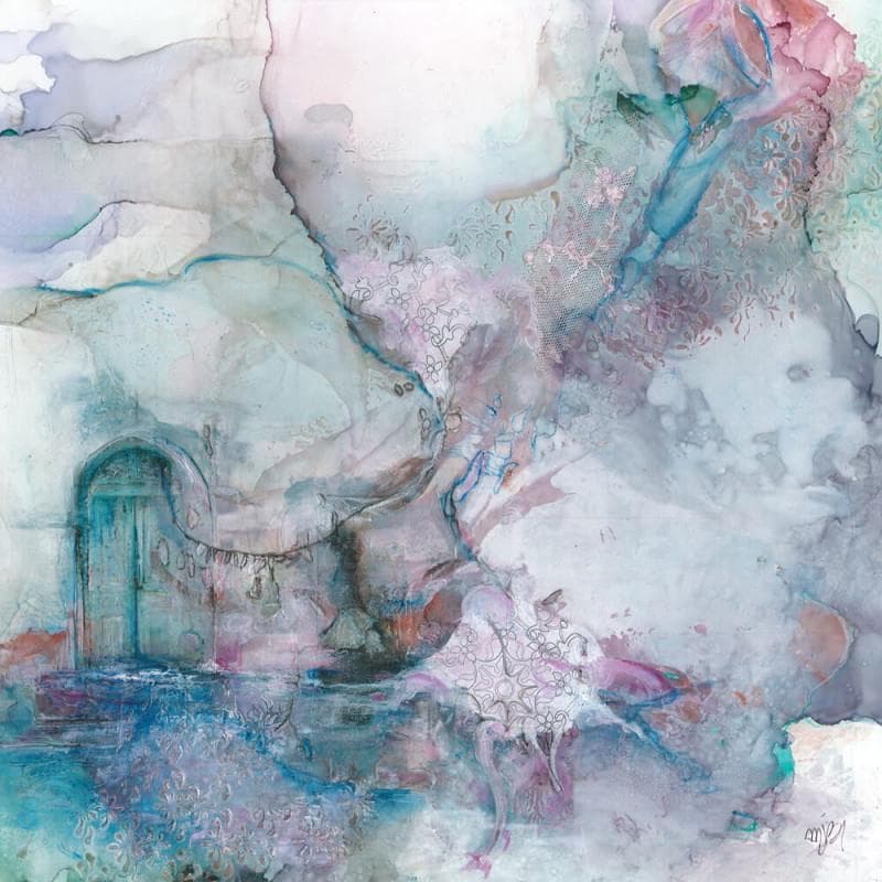 Painting L'espionne by Bergeron Marie-Josée | Painting Figurative Life style Oil Acrylic