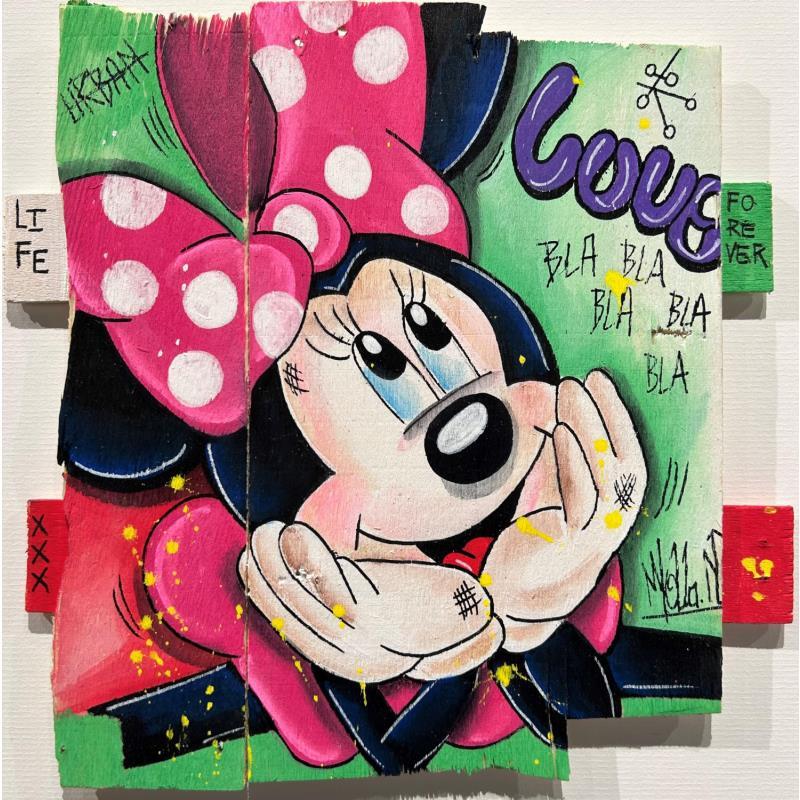 Pintura Minnie por Molla Nathalie | Pintura Pop art Iconos pop Madera