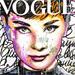 Peinture Audrey Hepburn par Cornée Patrick | Tableau Pop-art Icones Pop Carton