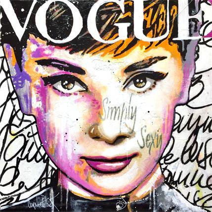 Peinture Audrey Hepburn  par Cornée Patrick | Tableau Pop-art Carton Icones Pop