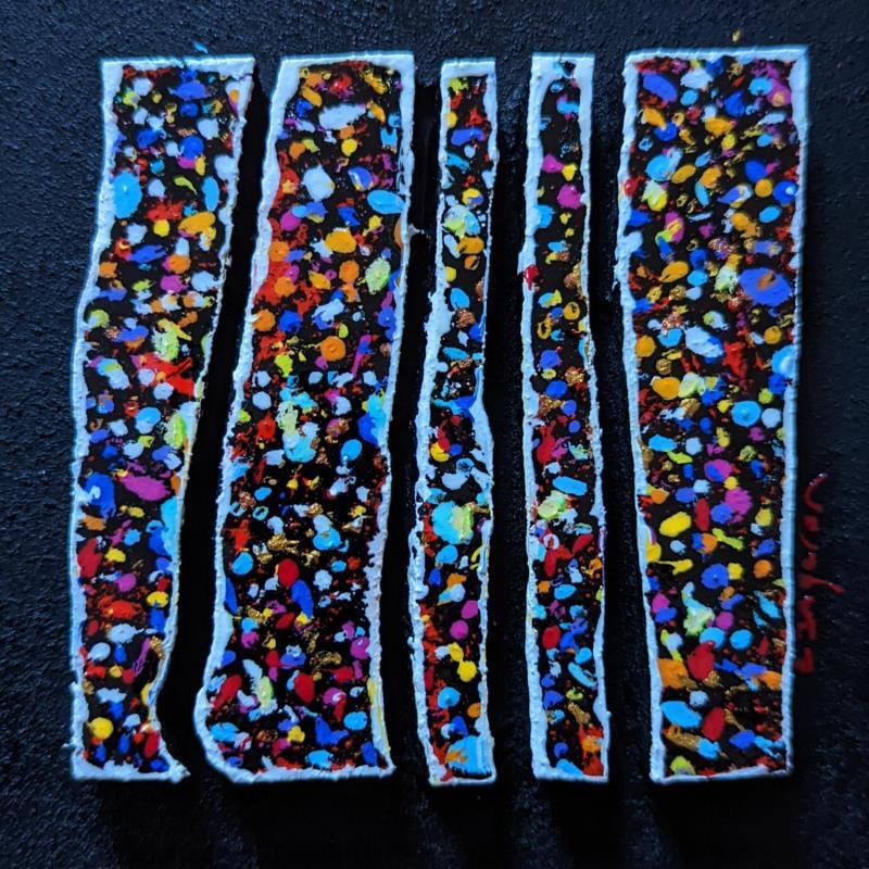 Pintura bc5 touche multi fleur por Langeron Luc | Pintura Madera Acrílico Resina