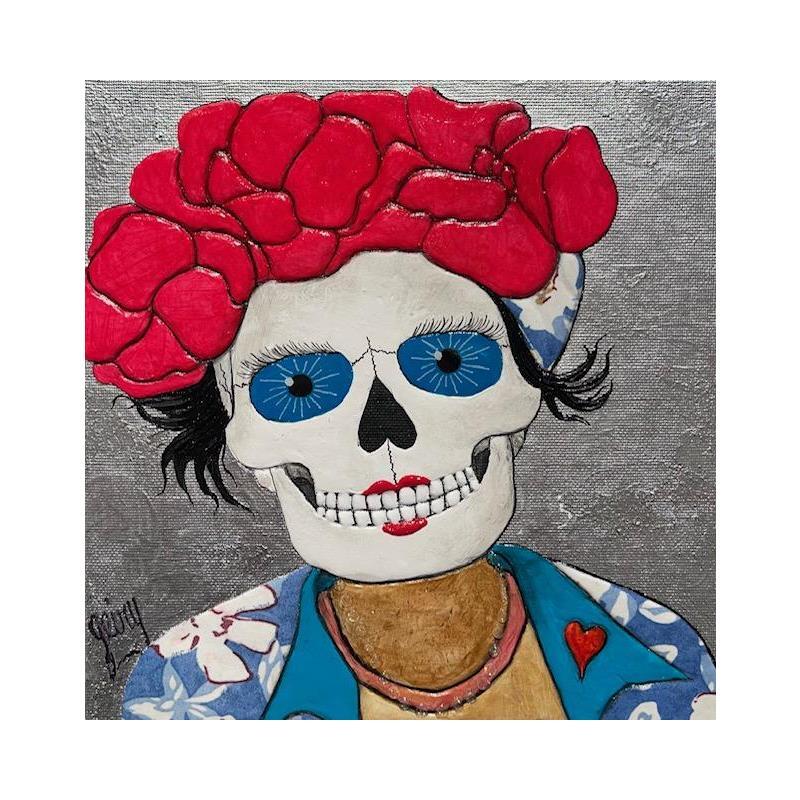 Peinture GUAPA par Geiry | Tableau Art Singulier Matiérisme Portraits