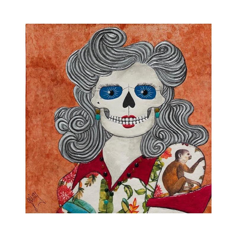 Peinture The Andrews sisters coca-cola par Geiry | Tableau Figuratif Matiérisme Portraits Bois