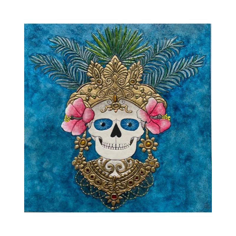 Painting POLYNESIEN by Geiry | Painting Raw art Subject matter Portrait Wood