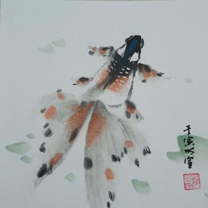 Painting Goldfish by Du Mingxuan | Painting Figurative Watercolor Animals