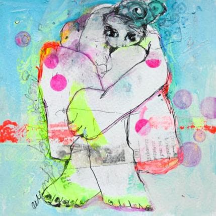 Painting Avai he and a la pelu by Boix Bernardini Empar | Painting Raw art Acrylic Life style