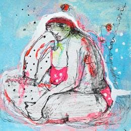 Painting Vora miu by Boix Bernardini Empar | Painting Raw art Acrylic Life style