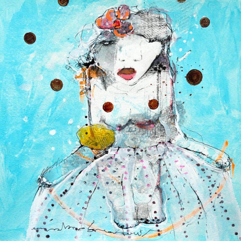 Peinture My new emotion par Boix Bernardini Empar | Tableau Art Singulier Scènes de vie Acrylique