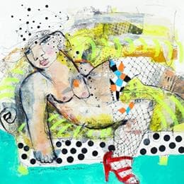 Painting Here i am by Boix Bernardini Empar | Painting Raw art Acrylic Life style