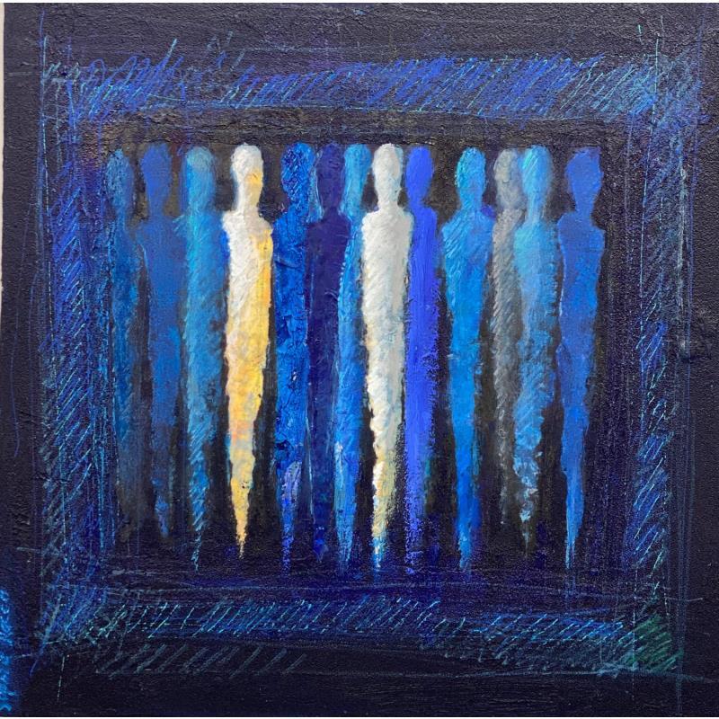 Gemälde Ostia antica  von Rocco Sophie | Gemälde Abstrakt Minimalistisch Öl Acryl Collage Sand