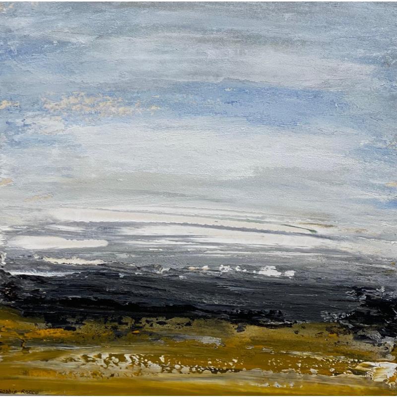 Painting Sans titre  by Rocco Sophie | Painting Abstract Minimalist Oil Acrylic Gluing Sand