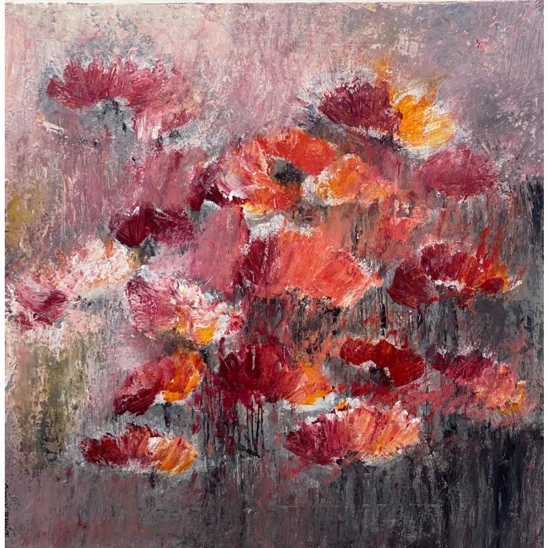 Painting Douceur d'un pré  by Rocco Sophie | Painting Abstract Still-life Minimalist Oil Acrylic Gluing Sand