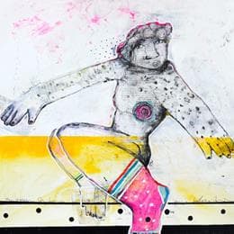 Painting Rayuela by Boix Bernardini Empar | Painting Raw art Acrylic Life style