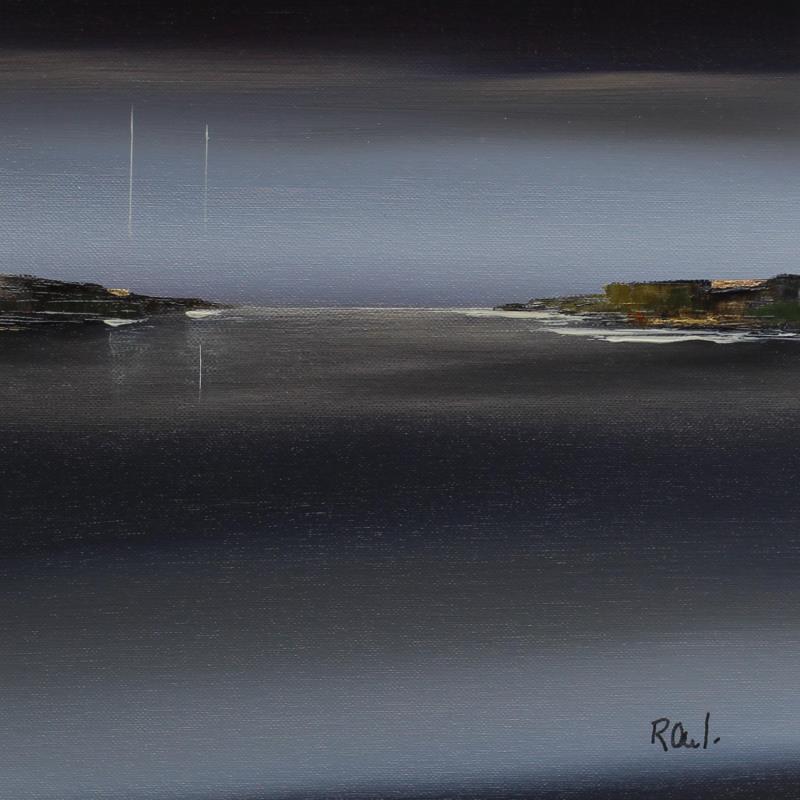 Peinture Impressions nocturnes 42 par Roussel Marie-Ange et Fanny | Tableau Figuratif Marine Huile