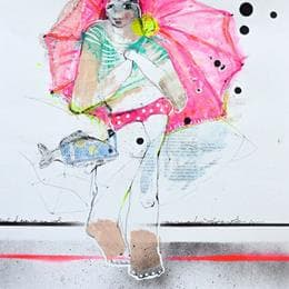 Painting Acri el ma cor no ul by Boix Bernardini Empar | Painting Raw art Acrylic Life style