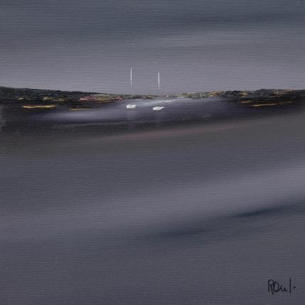 Painting Reflets du soir 42 by Roussel Marie-Ange et Fanny | Painting Figurative Oil Marine, Pop icons