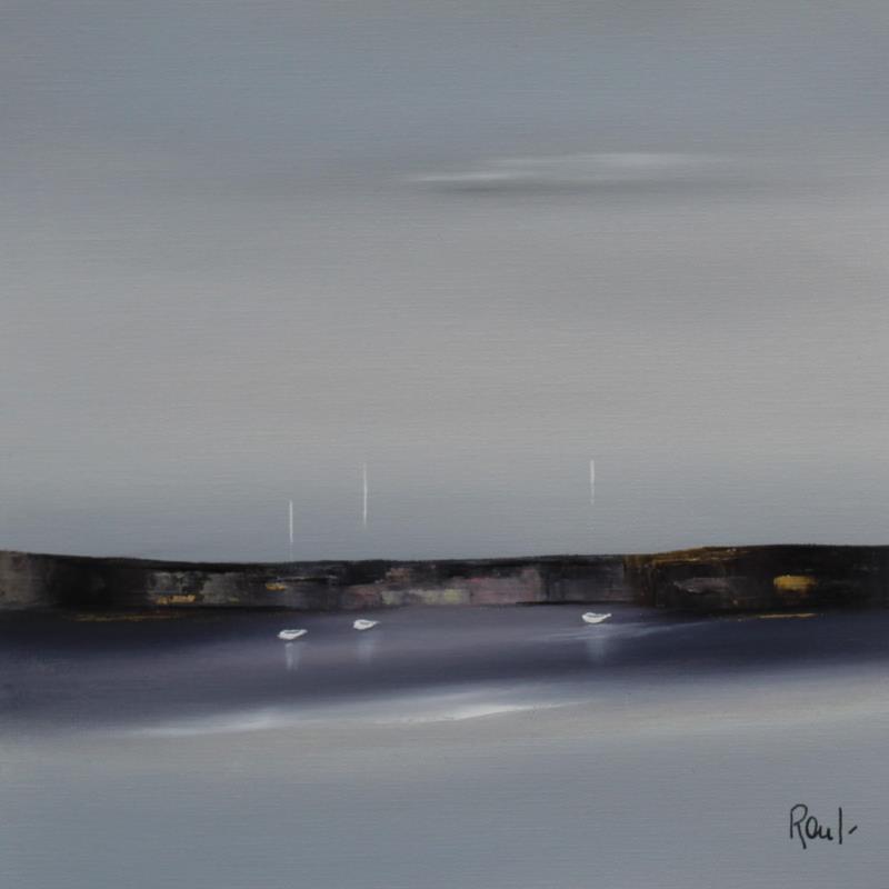 Peinture Evasion sereine 42 par Roussel Marie-Ange et Fanny | Tableau Figuratif Marine Huile