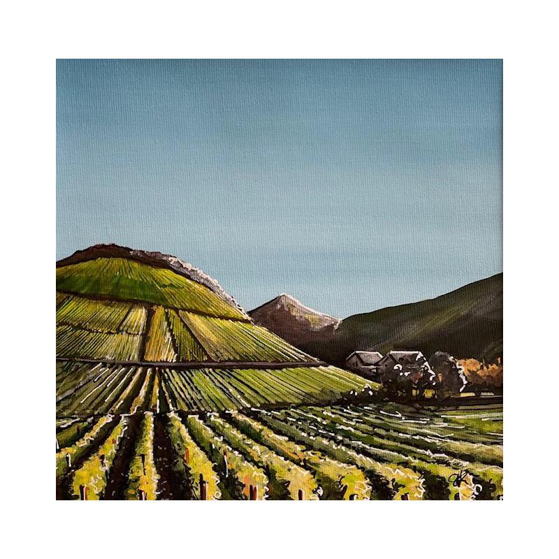 Painting Les vignes de Bourgogne by Touras Sophie-Kim  | Painting Figurative Landscapes Urban