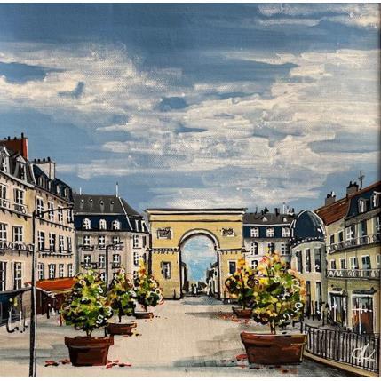 Painting La place de la porte Guillaume à Dijon by Touras Sophie-Kim | Painting Figurative Landscapes, Urban