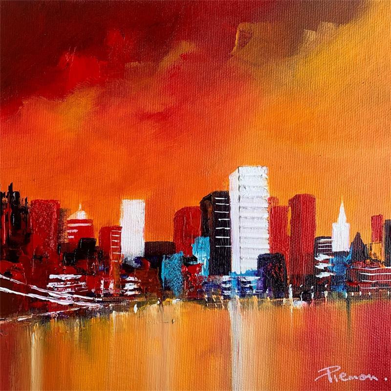 Gemälde City von Pienon Cyril | Gemälde Figurativ Landschaften Urban Marine Acryl