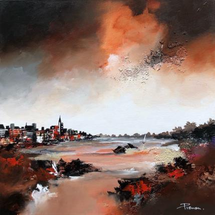 Painting Sweet Dream by Pienon Cyril | Painting Figurative Acrylic Landscapes, Marine