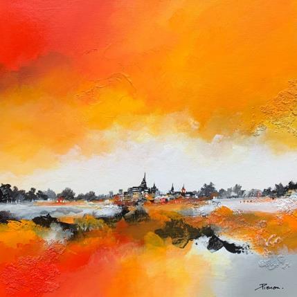 Painting St Florent by Pienon Cyril | Painting Figurative Acrylic Landscapes, Marine