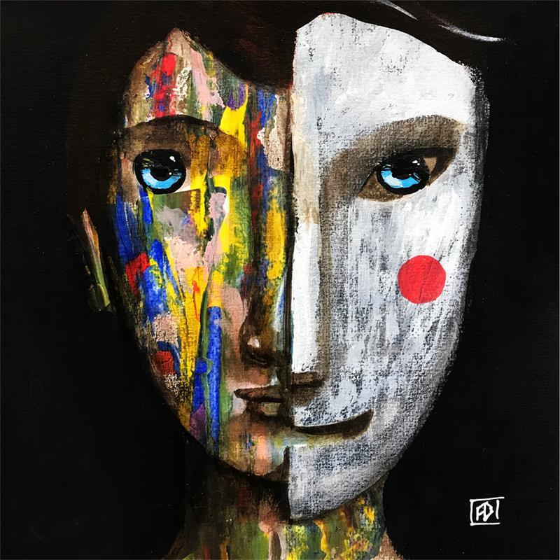 Gemälde Noé von Delaube Fabien | Gemälde Art brut Porträt Öl