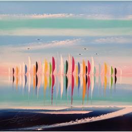 Painting Le rayon de soleil by Fonteyne David | Painting Figurative Acrylic, Oil Marine