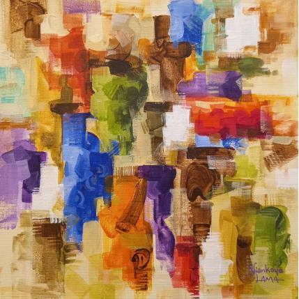 Peinture Couleurs tropicales par Lama Niankoye | Tableau Figuratif Acrylique Scènes de vie