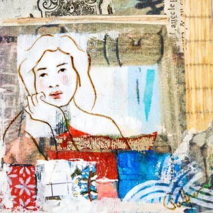 Gemälde Peut être une île von Sablyne | Gemälde Art brut Acryl Porträt