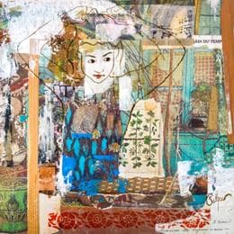 Painting Détente by Sablyne | Painting Raw art Acrylic Portrait