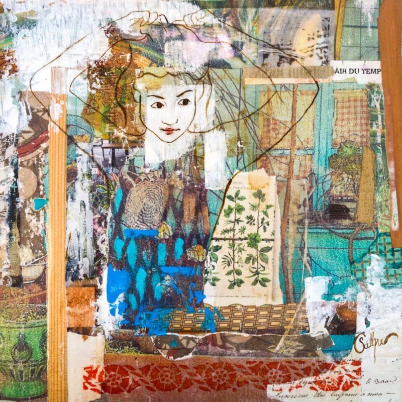 Painting Détente by Sablyne | Painting Raw art Portrait Acrylic