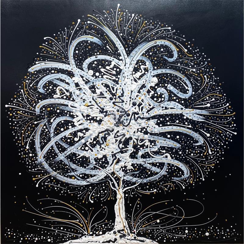 Peinture Entre force et beauté par Fonteyne David | Tableau Figuratif Paysages Noir & blanc Acrylique