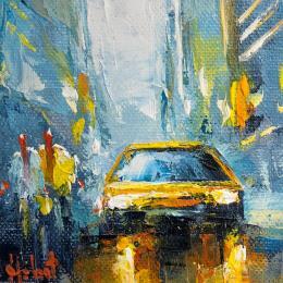 Painting Juste devant by Hébert Franck | Painting Figurative Oil Urban