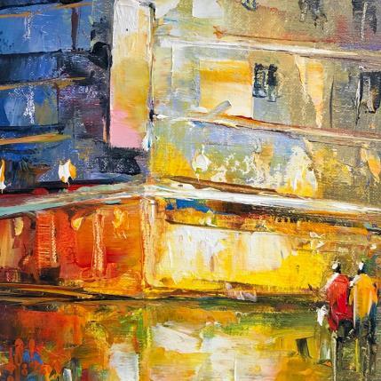 Painting Les vitrines by Hébert Franck | Painting Figurative Oil Urban