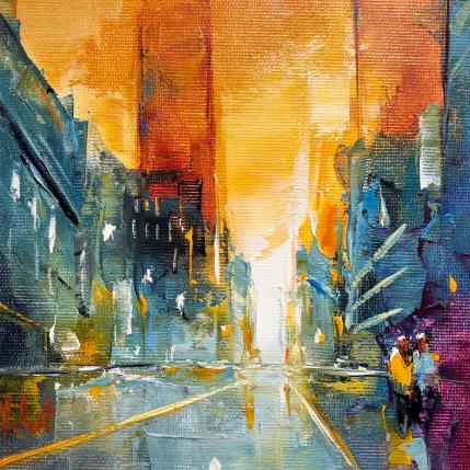 Painting In the street by Hébert Franck | Painting Figurative Oil Urban