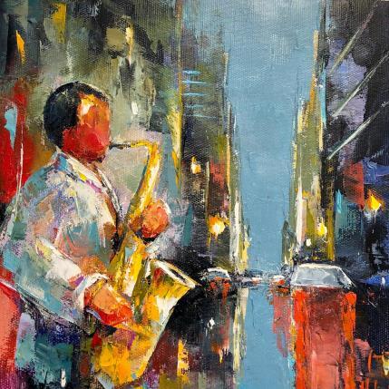 Painting Ambiance musicale by Hébert Franck | Painting Naive art Oil