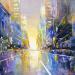 Painting Avenue Newyorkaise by Hébert Franck | Painting Figurative Oil