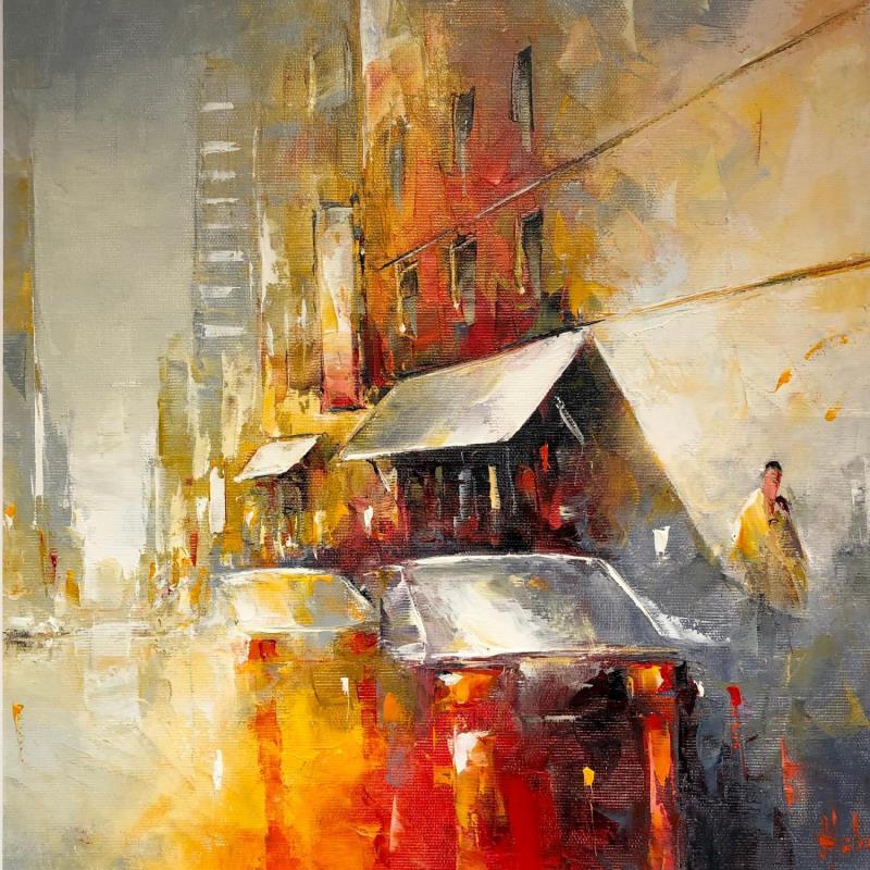 Painting Solitaire by Hébert Franck | Painting Naive art Oil