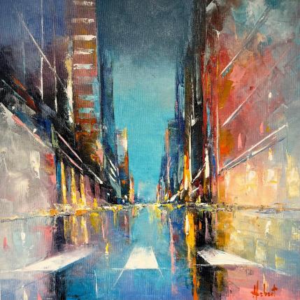 Painting 5e Avenue by Hébert Franck | Painting Naive art Oil