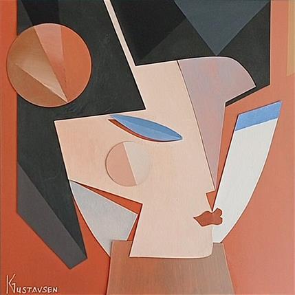 Peinture Terracotta par Gustavsen Karl | Tableau Figuratif Bois, Carton, Collage Portraits, Scènes de vie