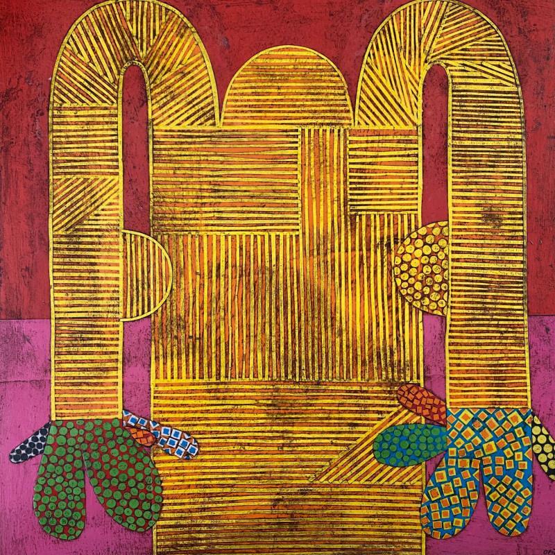 Painting Big Hands 4 by Ortiz Gustavo | Painting Gluing