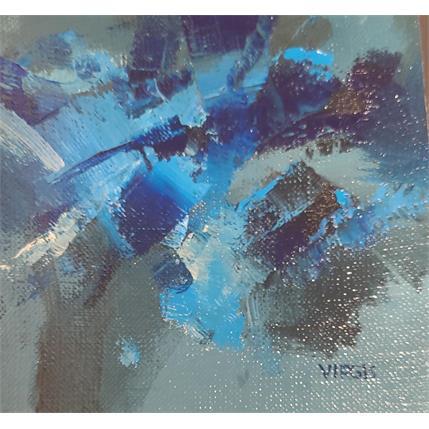 Gemälde Rainfall von Virgis | Gemälde Abstrakt Öl Minimalistisch