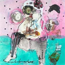 Painting Thinking on my own by Boix Bernardini Empar | Painting Figurative Acrylic Life style, Pop icons