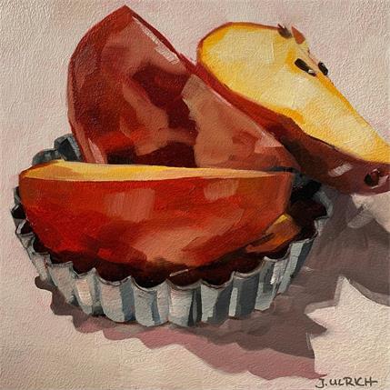 Peinture Pear pie par Ulrich Julia | Tableau Figuratif carton, Huile Natures mortes, scènes de vie