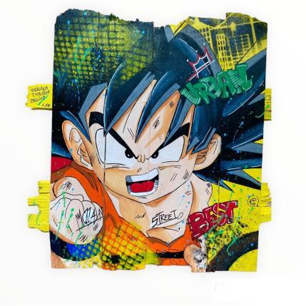 Peinture Dragon B. par Molla Nathalie  | Tableau Pop-art Bois Icones Pop